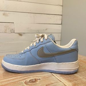 Vintage Carolina Blue Air Force 1 Sneakers